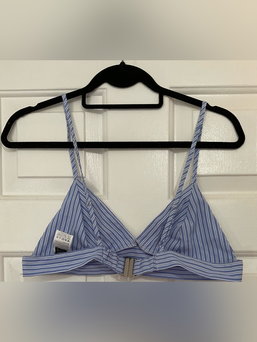SHEIN Blue and White Pinstripe Wide-Leg Two Piece - Picture 5 of 13